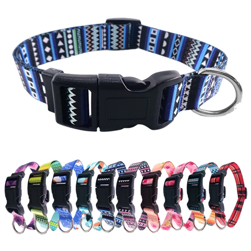 Dog Collar Multipattern Colorful Fashionable Folk Style Adjustable
