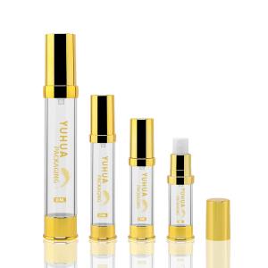 Quality 5ml 10ml Airless Lotion Vacuum PET Pump Bottle Eye Cream Plastic Skincare Packaging wholesale