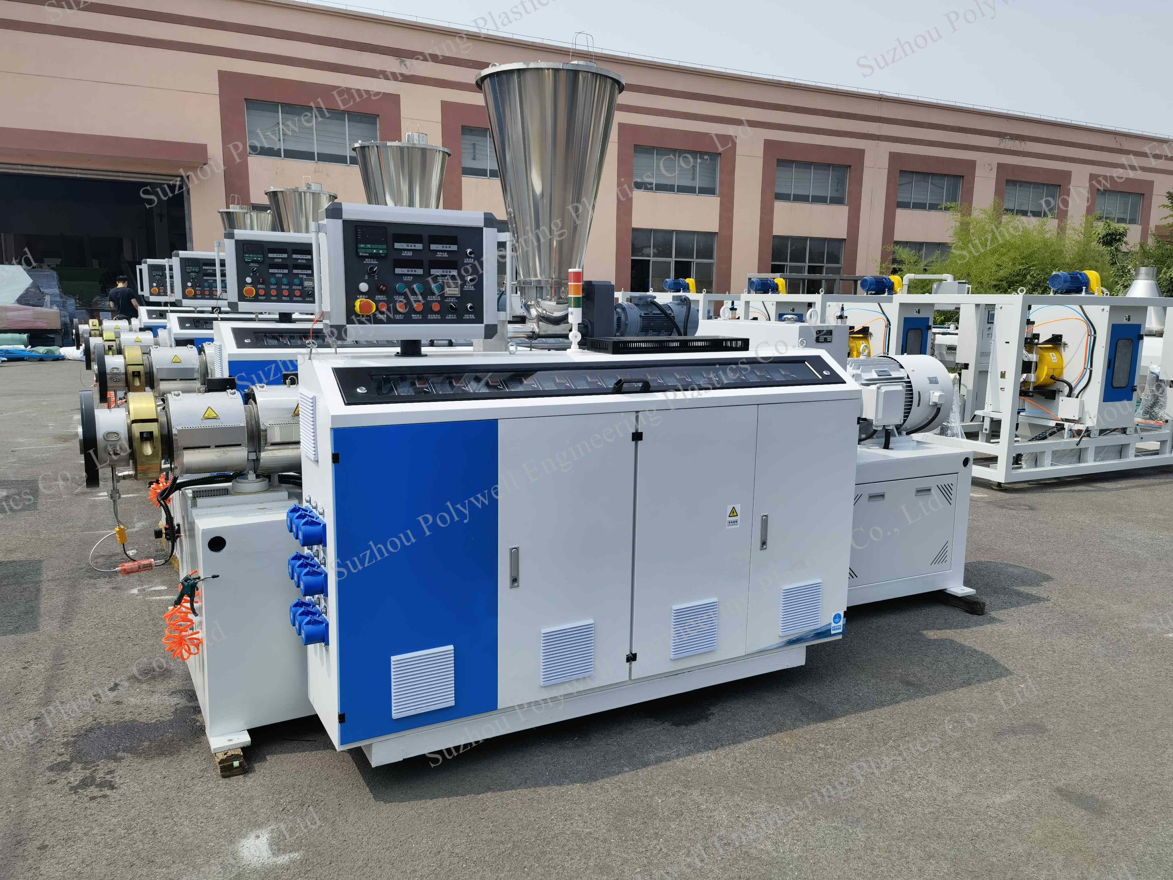Double Screw Plastic Pipe Extrusion Machine PVC UPVC CPVC Water Pipe Production Extruder