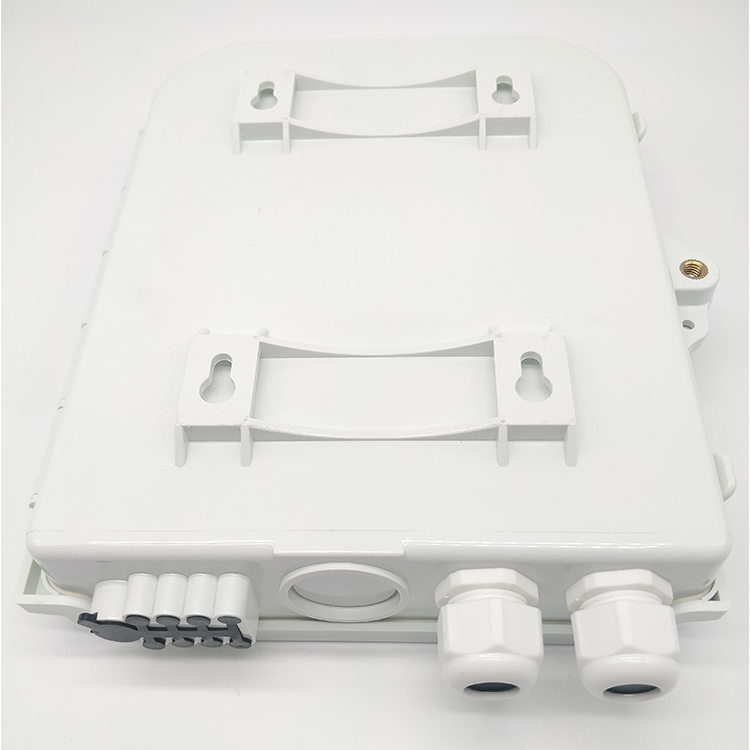 8 Ports FTTH Terminal Box White Outdoor Corridor PC 8 Core Optic Fiber Distribution Box