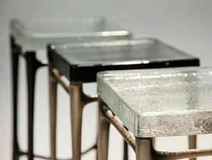 Quality Stylish Flat Furniture SGS Sandblast Sand Carved Glass wholesale