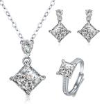 925silver 1 Carat Diamond Moissanite Pendant Necklace Women Gift