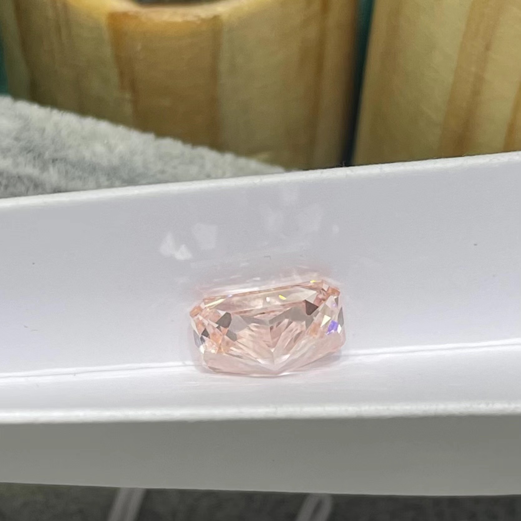 Man Made 3-4CT Lab Grown Pink Diamonds With Radiant Brilliant Cut