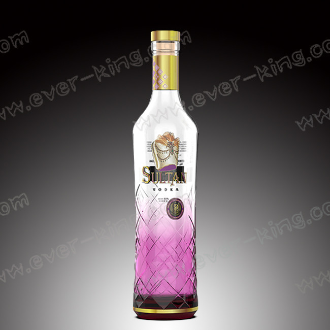 Clear Vodka 500ML Custom Glass Bottles For Liquor