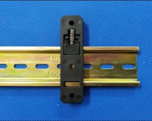 Quality RB-233 Plastic Nylon Spring Loaded Din Standard Rail Mounting Clip Black 20mm Width wholesale