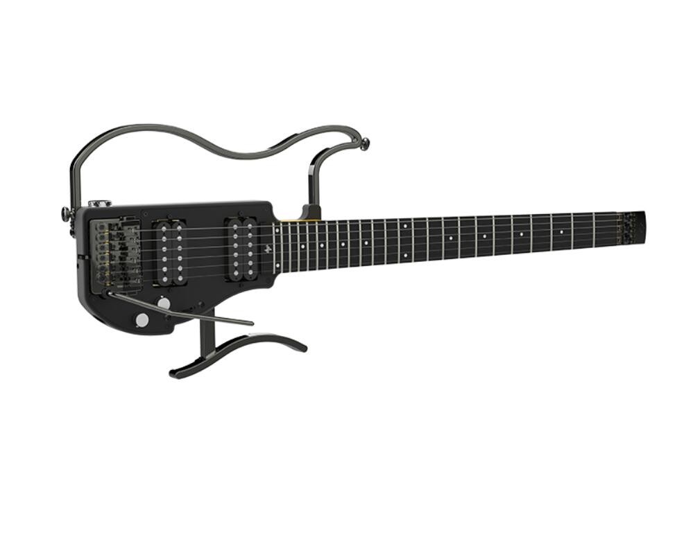 Unique Design Patented Grand Headless Foldable Travel Guitar with Double Humbuckers and Headphone Amplifier