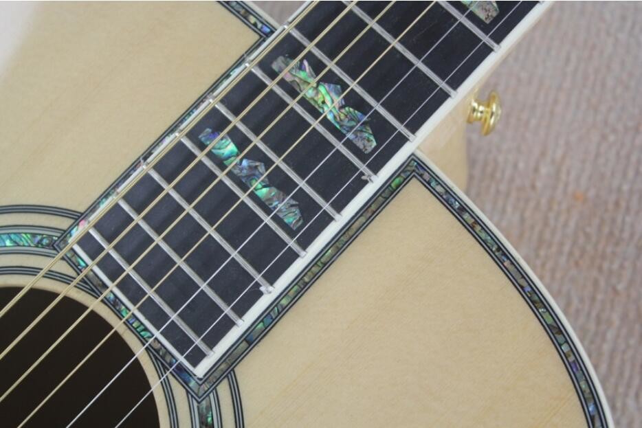 2018 new Real abalone G200 deluxe acoustic guitar All abalone inlay G200 luxury deluxe electric acoustic guitar