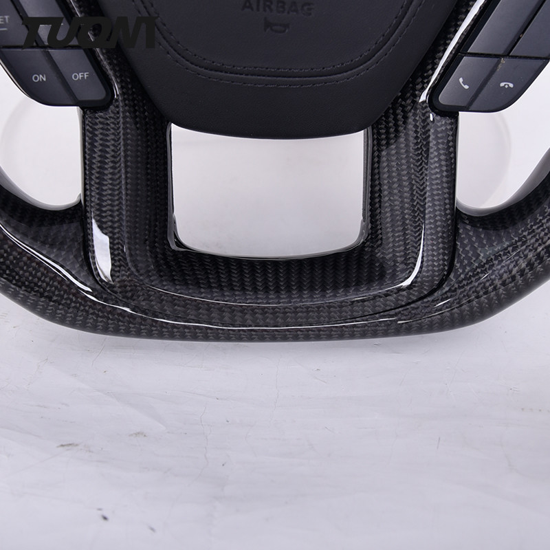 Custom Carbon Fiber Black Perforated Leather Steering Wheel Ford F150 Raptor