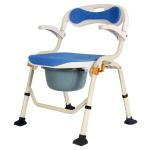 Adjustable Steel Mobile Toilet Chair Bedside Portable Toilet Seat High Strength