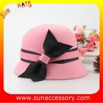 Vintage hot sale cloche hats wholesale for ladies,100% Australia wool felt hats