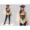 Buy cheap Rustic Pirate Lady 1024 Halloween Adult Costumes Brown Yellow Red Mixed Color from wholesalers