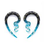 8mm 12mm Spiral Ear Tapers Pyrex Glass Pincher Septum Ring Earrings Extender