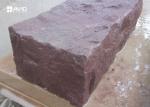 Natural Surface Purple Sandstone Stone Paving Slabs Anti Slip 9x9x18cm