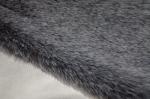 Black 150cm Fox Fur Fabric By The Yard Acrylic Long Hair