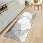 Long Square Marble Kitchen Floor Mats Stone Pattern Themed Doormat