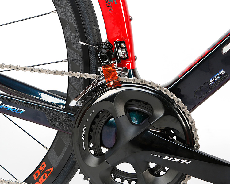 Black Aluminum Road Bike 700C Wheel Size 14kg Single Gross Weight