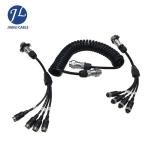 3 Channels 7 Core IP67 Rear View Camera Cable