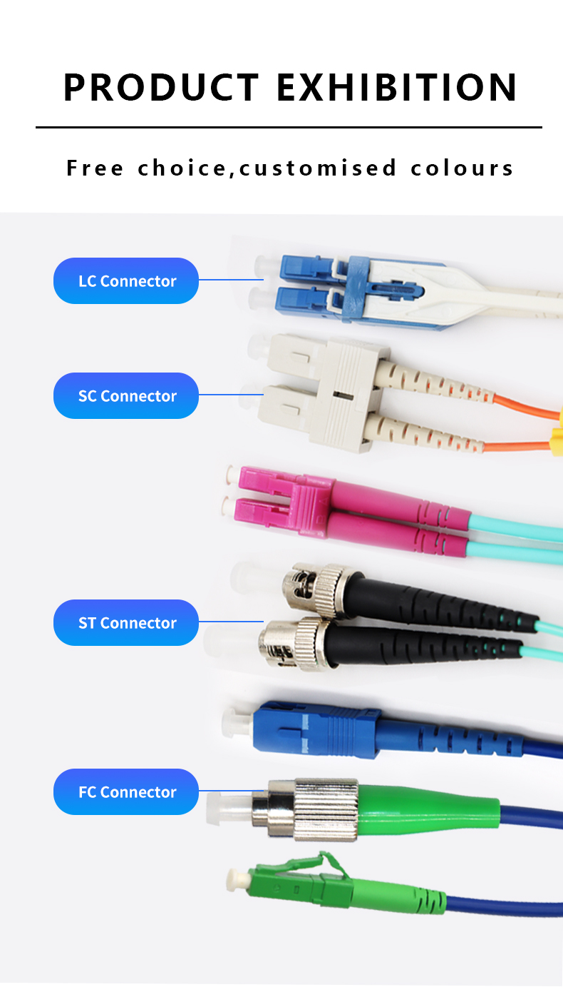 4G Network Simplex SC LC FC ST UPC APC PVC LSZH OS2 2.0mm 3.0mm Optic Fiber Patch Cord
