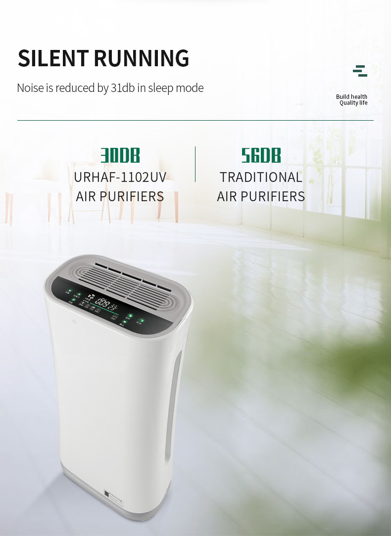 PM2.5 Detection 150M3/H Carbon Filter Air Purifier 35m2