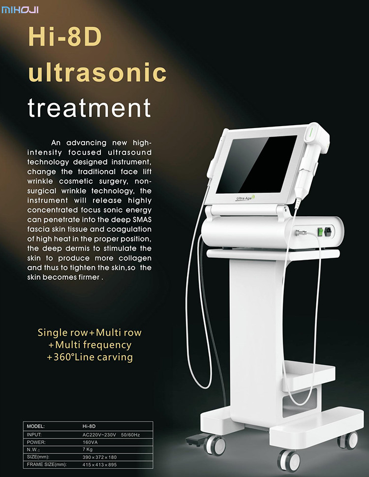 2 In 1 Hifu Treatment Machine Painless 6.0J Hifu Devices Adjustable Energy
