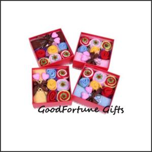 Quality promotional creative sushi 6sets /case design cotton towel wedding birthday festival gift wholesale