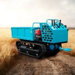 New 0.8 tons Crawler Dumper Truck Diesel Portable Mobile Blue For Muddy ground