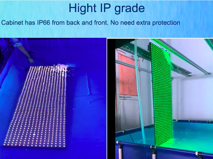 Outdoor Flexible Transparent Led Curtain Display 6mm Indoor Use
