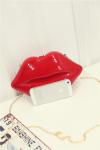 2016 new lady lips lip-shaped acrylic evening bags Shoulder Messenger mini