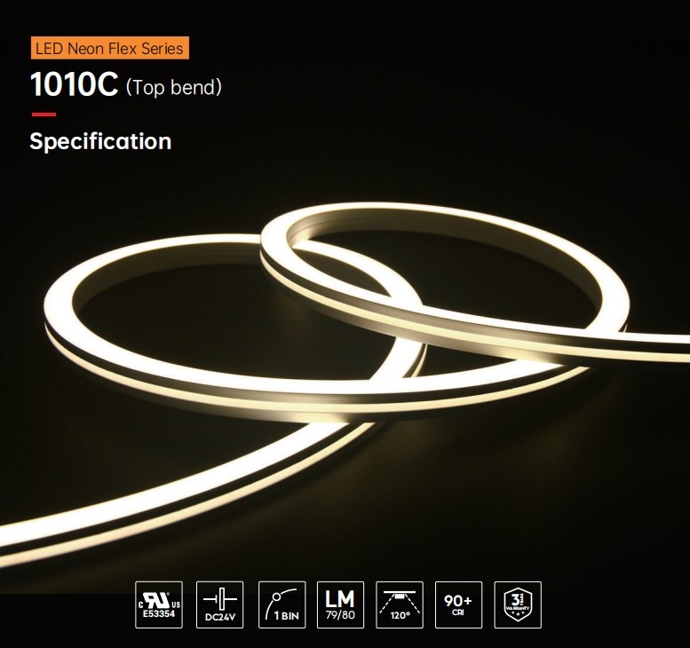 Salt Resistant Side Bend LED Strip IP67 24V Waterproof LED Lighting Strip