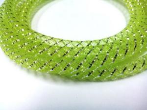 Quality Green Braided Nylon Mesh Sleeve For Cable Protection , Expandable Mesh Tube wholesale
