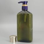500ml Clear Green Plastic Shampoo Bottle For Hair Essential Oil