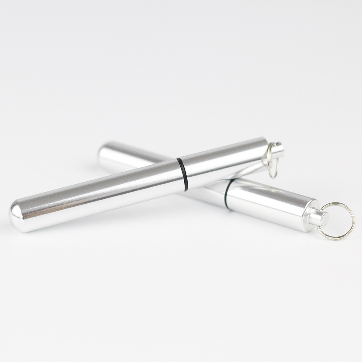 Pocket Toothpick Holder Metal Pill Case with Key Ring Portable Toothpick