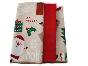Quality 40x60cm Buff Christmas Microfiber Dish Towel Cloth For Kitchen Dishes wholesale