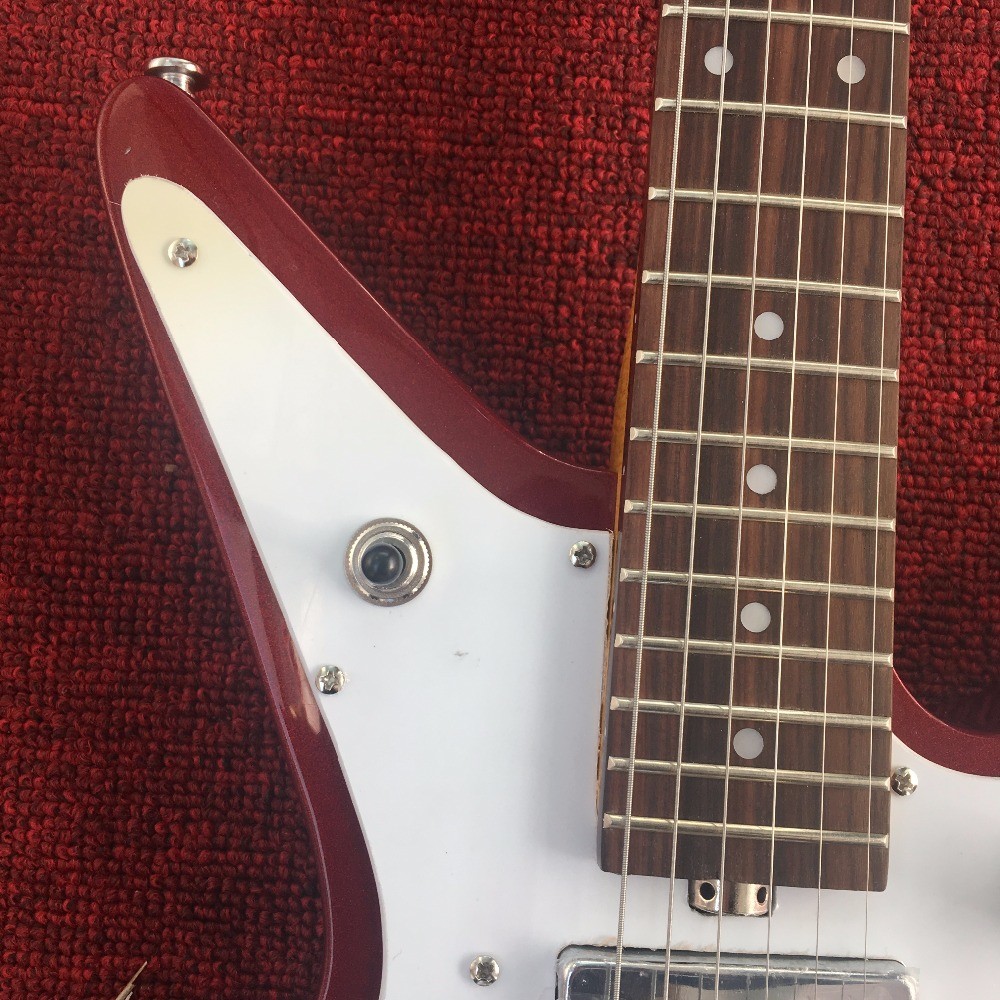 Electric guitar in red
