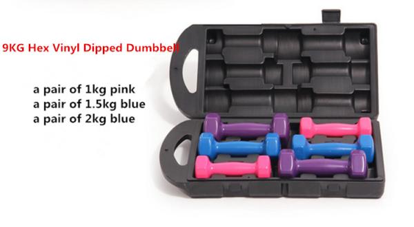 neoprene coating women children fitness dumbbell set 9kg 10kg for sale