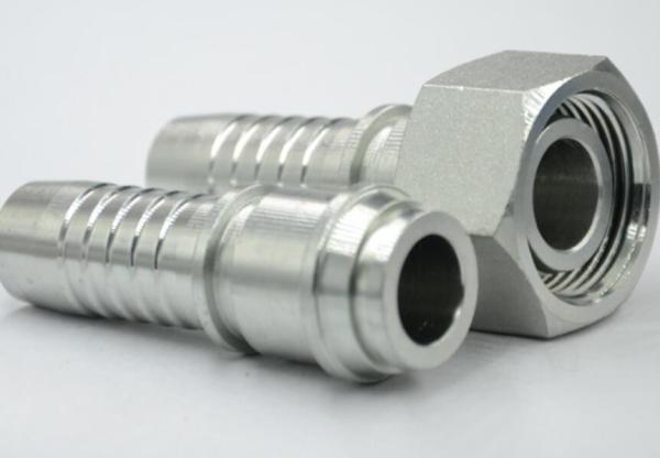 Galvanized Sheet Connection Female 24 Degree Cone O-Ring Heavy Type Straight
