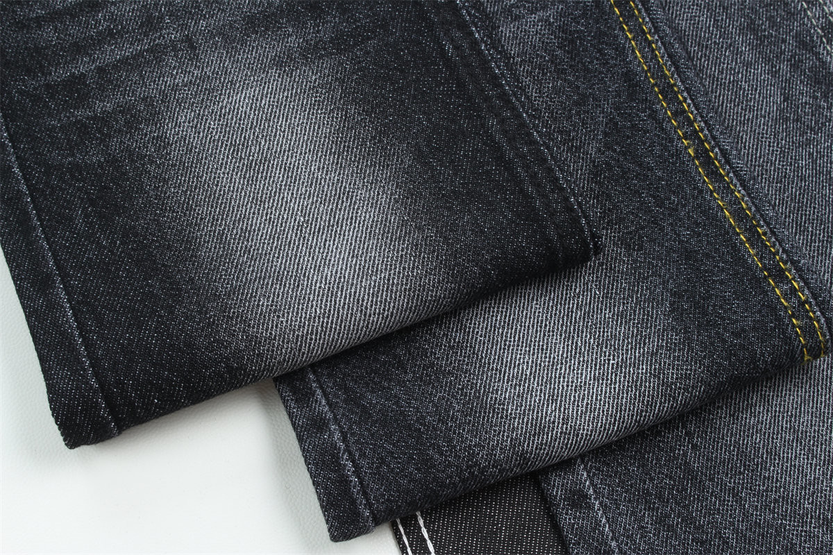 100% Cotton 12 Once Virgin Cotton Rigid Denim Fabric For Jeans