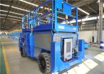 Rough Terrain Small Hydraulic Scissor Lift 24v 25a Charger Powered By Diesel
