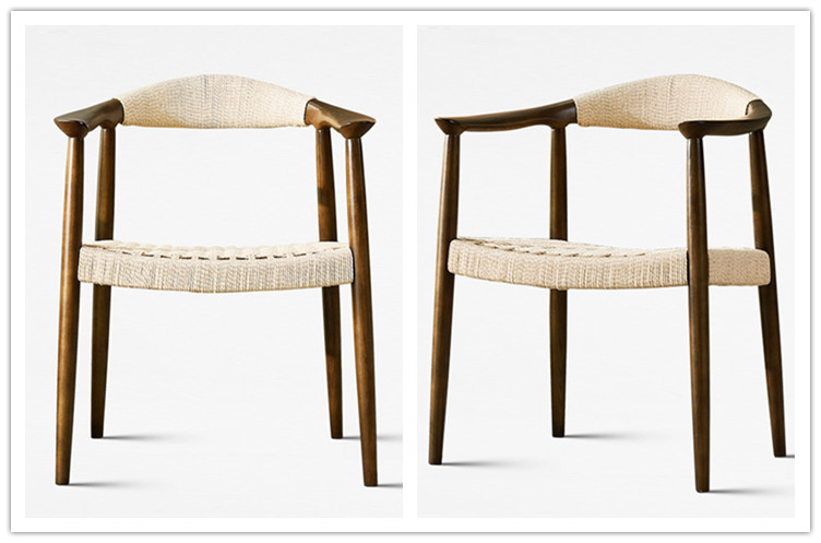 Modern Minimalist Wood Dining Chair Nordic Villa OX Horn Dining Chair 200kg