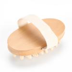 Body Cleansing Boar Bristle Bath Brush For Dry Skin Massage And Shower Scrubbing