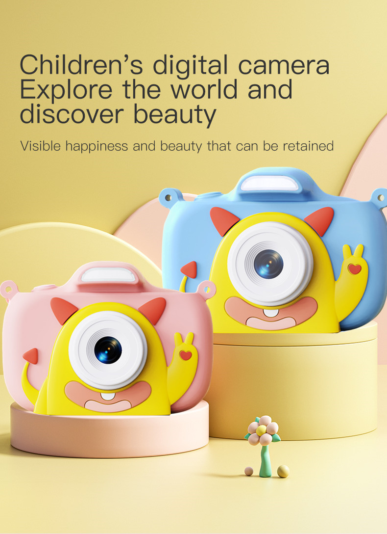 1080P HD Children Camera 2.4-Inch Kids Toddler Camera With Silicone Cases Toys For Christmas Birthday Gifts
