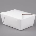 Rectangle Disposable White Kraft Printing Paper Borad Packaging Stand Up Lunch