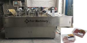 Quality 1800BPH Food Box Sealing Machine , VAC60 PLC Vacuum Nitrogen Sealer Machines wholesale