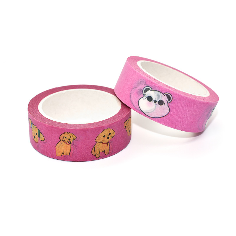Custom Cartoon Design Bullet Journal Color Printed Washi Paper Masking Tape