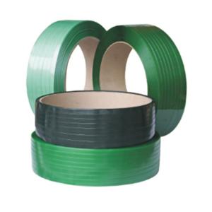 Quality High Tension 25mm PET Strapping Band Roll Green 0.044inch Thickness For Packing Glass wholesale