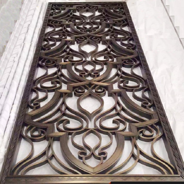 Custom design decorative metal hanging screen room divider