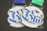 Sports School Awards Medals , Baseball Events Metal Medallion With Ribbons