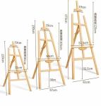 80cm 105cm 125cm Wooden Desktop Easel for Announcement Boards Paintings or