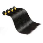 Natural Black Straight Remy Human Hair Bundles Sew In Weave Bundles Brazilian