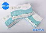 Blue And White 3 Ply Disposable Face Mask Protection Anti Virus